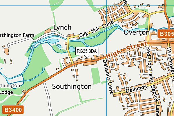 RG25 3DA map - OS VectorMap District (Ordnance Survey)