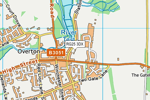 RG25 3DX map - OS VectorMap District (Ordnance Survey)