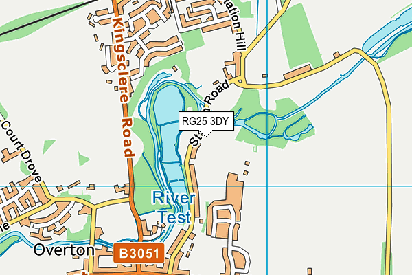 RG25 3DY map - OS VectorMap District (Ordnance Survey)