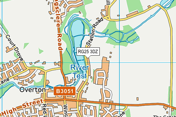 RG25 3DZ map - OS VectorMap District (Ordnance Survey)