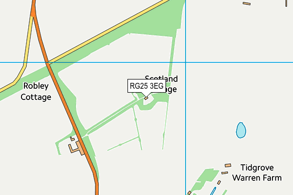 RG25 3EG map - OS VectorMap District (Ordnance Survey)
