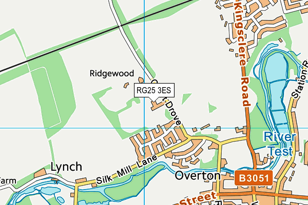 RG25 3ES map - OS VectorMap District (Ordnance Survey)
