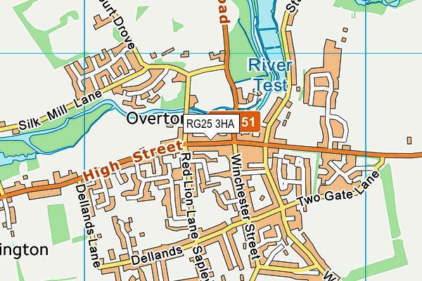 RG25 3HA map - OS VectorMap District (Ordnance Survey)