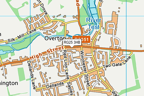 RG25 3HB map - OS VectorMap District (Ordnance Survey)