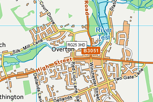RG25 3HD map - OS VectorMap District (Ordnance Survey)