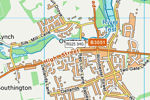 RG25 3HG map - OS VectorMap District (Ordnance Survey)