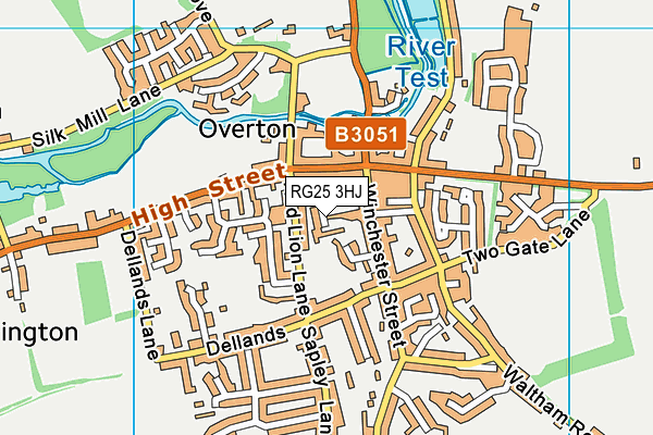 RG25 3HJ map - OS VectorMap District (Ordnance Survey)