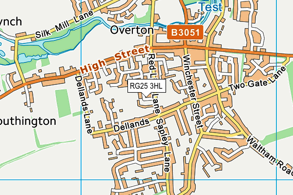 RG25 3HL map - OS VectorMap District (Ordnance Survey)