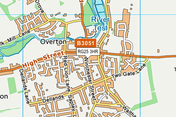 RG25 3HR map - OS VectorMap District (Ordnance Survey)