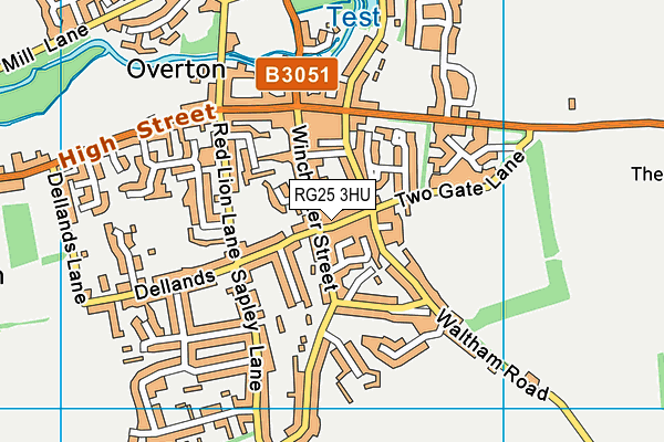 RG25 3HU map - OS VectorMap District (Ordnance Survey)
