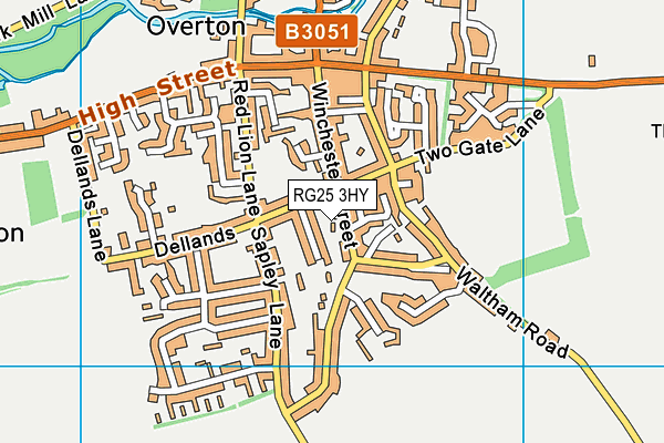 RG25 3HY map - OS VectorMap District (Ordnance Survey)