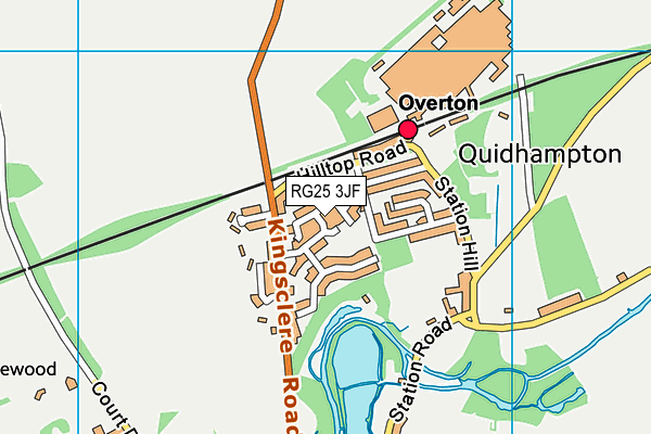 RG25 3JF map - OS VectorMap District (Ordnance Survey)