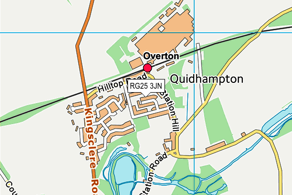 RG25 3JN map - OS VectorMap District (Ordnance Survey)