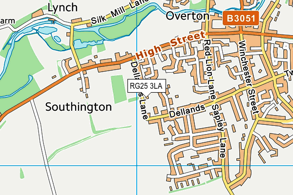 RG25 3LA map - OS VectorMap District (Ordnance Survey)