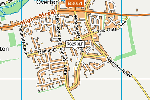 RG25 3LF map - OS VectorMap District (Ordnance Survey)