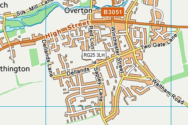 RG25 3LH map - OS VectorMap District (Ordnance Survey)