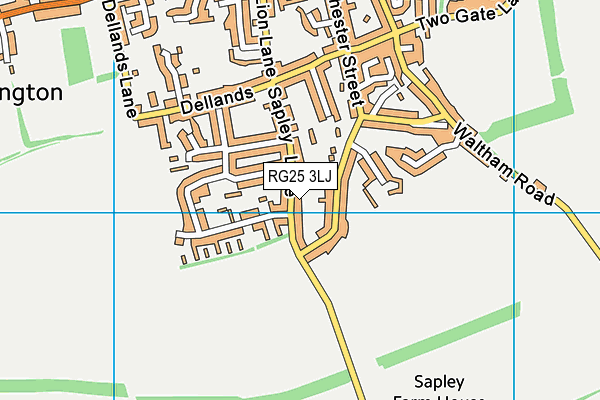 RG25 3LJ map - OS VectorMap District (Ordnance Survey)