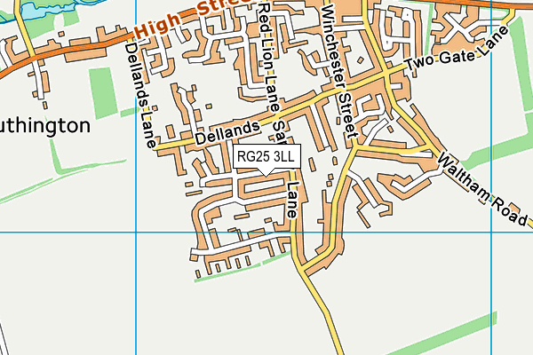 RG25 3LL map - OS VectorMap District (Ordnance Survey)