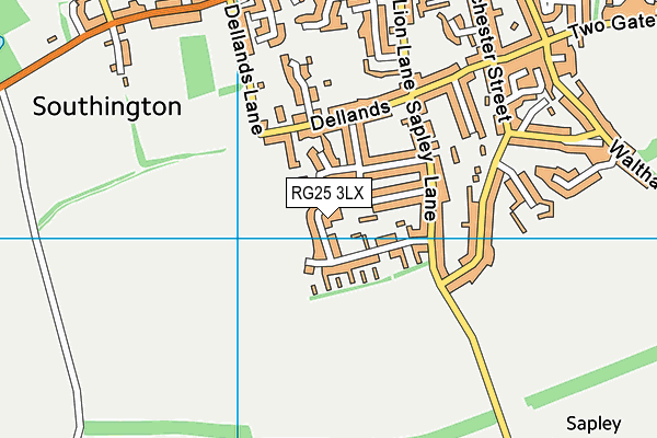 RG25 3LX map - OS VectorMap District (Ordnance Survey)