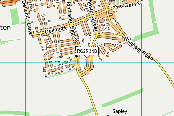 RG25 3NB map - OS VectorMap District (Ordnance Survey)