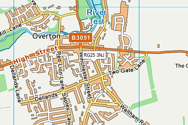 RG25 3NJ map - OS VectorMap District (Ordnance Survey)