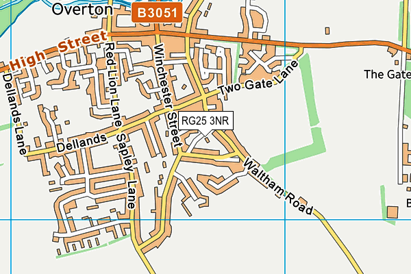 RG25 3NR map - OS VectorMap District (Ordnance Survey)