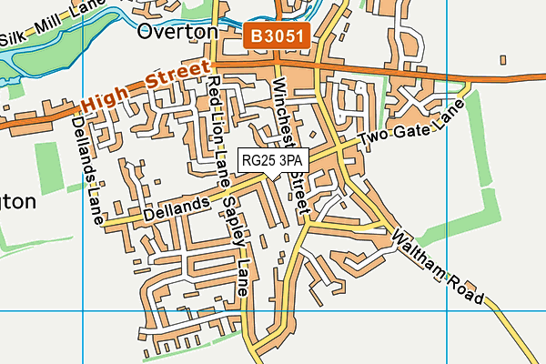 RG25 3PA map - OS VectorMap District (Ordnance Survey)