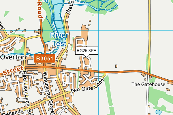 RG25 3PE map - OS VectorMap District (Ordnance Survey)