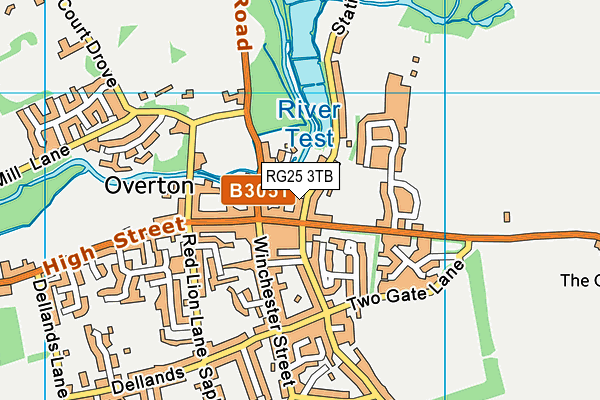 RG25 3TB map - OS VectorMap District (Ordnance Survey)