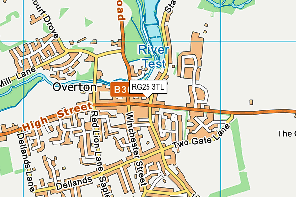 RG25 3TL map - OS VectorMap District (Ordnance Survey)