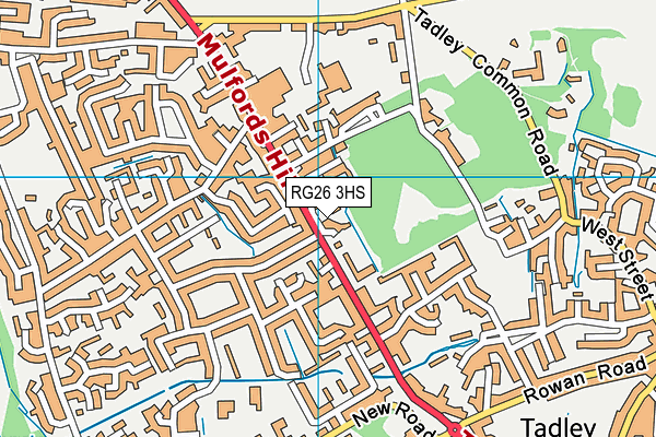 RG26 3HS map - OS VectorMap District (Ordnance Survey)