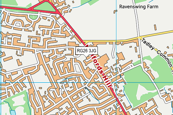 RG26 3JG map - OS VectorMap District (Ordnance Survey)