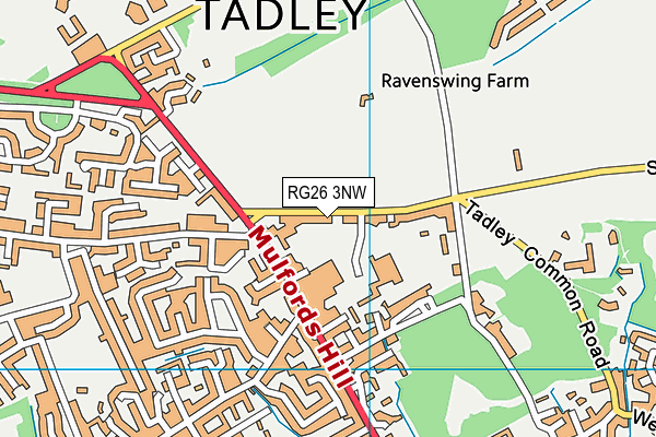 RG26 3NW map - OS VectorMap District (Ordnance Survey)