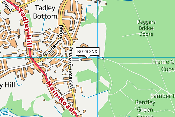 RG26 3NX map - OS VectorMap District (Ordnance Survey)