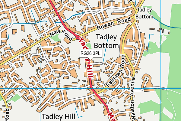 RG26 3PL map - OS VectorMap District (Ordnance Survey)