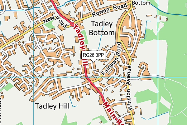 RG26 3PP map - OS VectorMap District (Ordnance Survey)