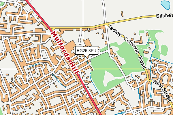 RG26 3PU map - OS VectorMap District (Ordnance Survey)