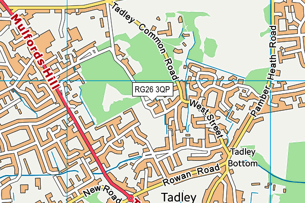 RG26 3QP map - OS VectorMap District (Ordnance Survey)
