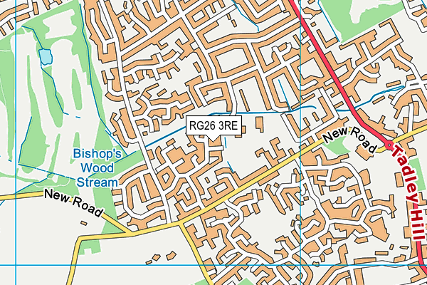 RG26 3RE map - OS VectorMap District (Ordnance Survey)