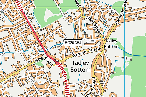 Map of HUTCHINS ROOFING (TADLEY) LIMITED at district scale