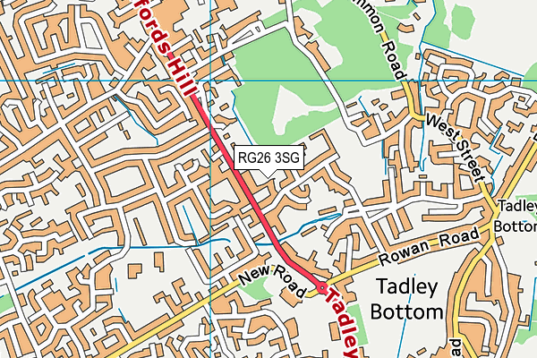 RG26 3SG map - OS VectorMap District (Ordnance Survey)