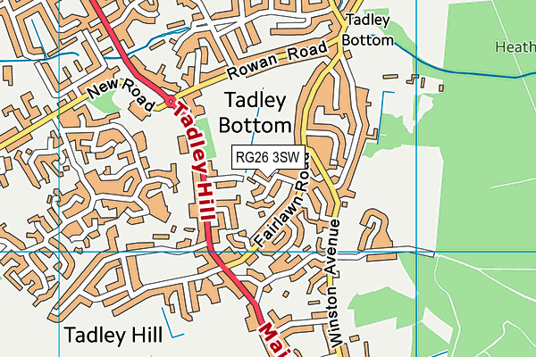 RG26 3SW map - OS VectorMap District (Ordnance Survey)