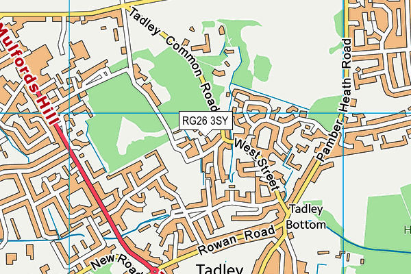 RG26 3SY map - OS VectorMap District (Ordnance Survey)