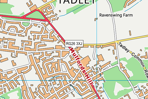 RG26 3XJ map - OS VectorMap District (Ordnance Survey)