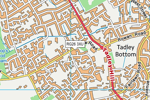 RG26 3XU map - OS VectorMap District (Ordnance Survey)