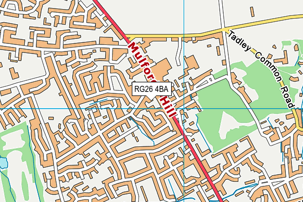 RG26 4BA map - OS VectorMap District (Ordnance Survey)