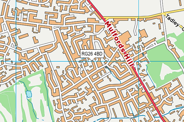 RG26 4BD map - OS VectorMap District (Ordnance Survey)