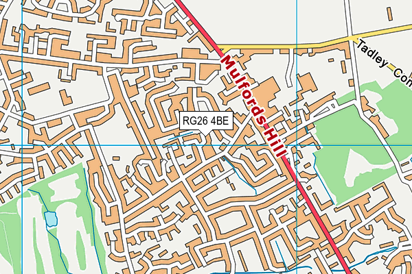 RG26 4BE map - OS VectorMap District (Ordnance Survey)