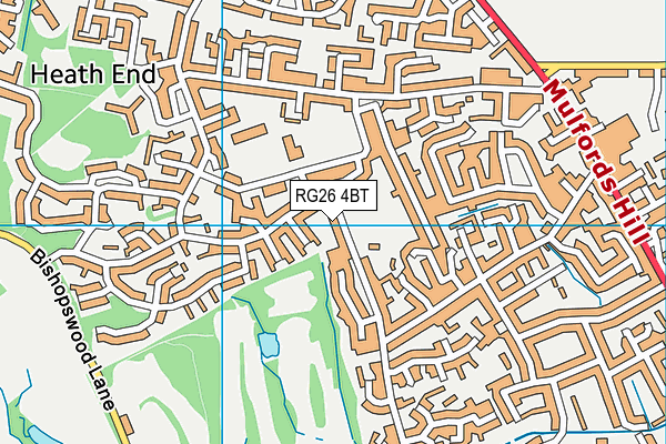 RG26 4BT map - OS VectorMap District (Ordnance Survey)