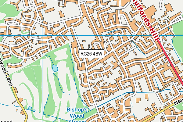 RG26 4BW map - OS VectorMap District (Ordnance Survey)